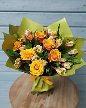 Букет цветов из:  Альстромерии и Розы #REPLACE_PRED# Тоншалово