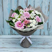 Букет цветов из:  Герберы, Альстромерии и Хризантемы #REPLACE_PRED# Тоншалово
