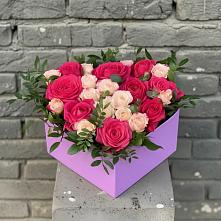 Цветочная композиция из Розы в коробке #REPLACE_PRED# Тоншалово