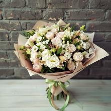 Букет цветов из:  Альстромерии, Розы и Хризантемы в Тоншалово