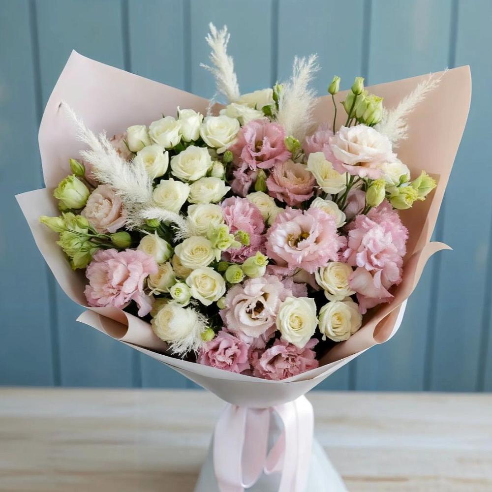 Букет цветов из: Альстромерии и Розы в Тоншалово