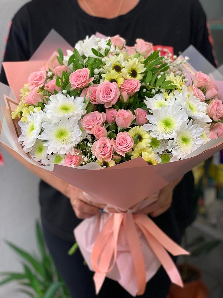 Букет цветов из: Розы и Хризантемы в Тоншалово