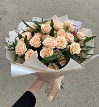 Букет Кремовые розы Латте в Тоншалово