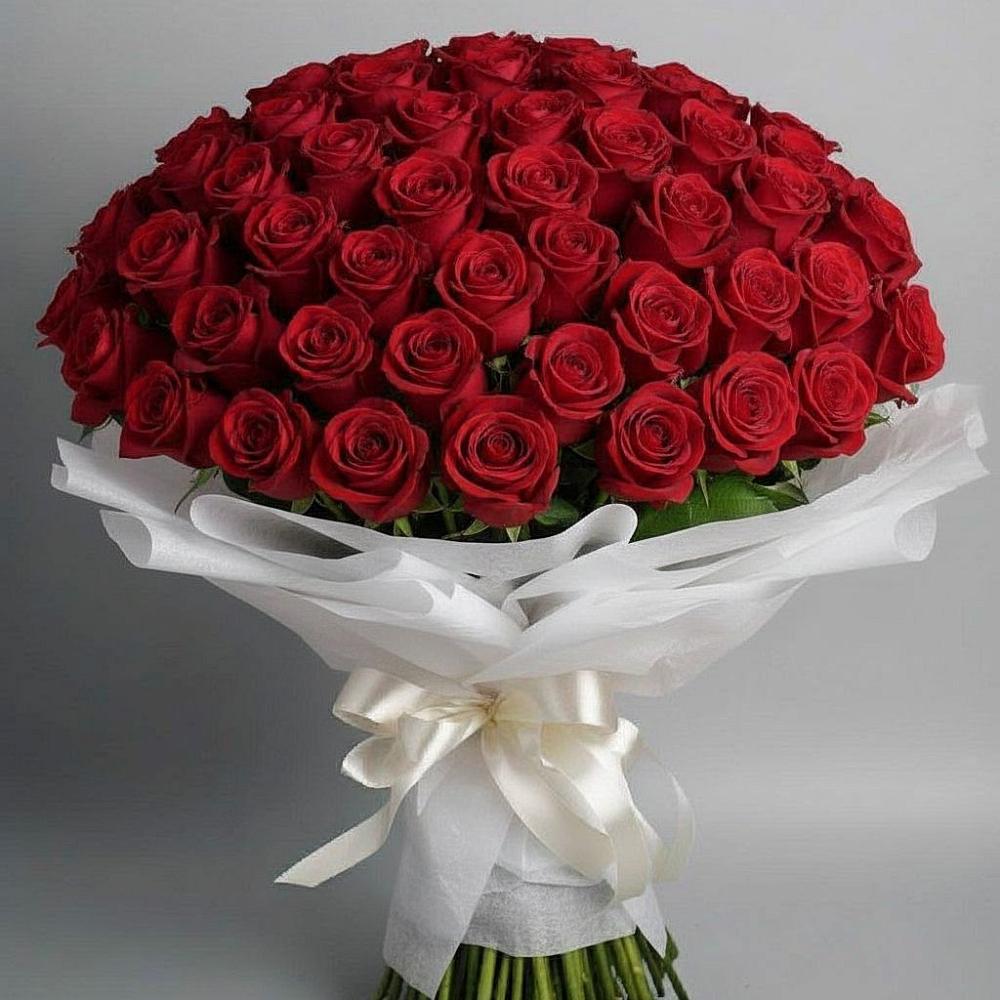Букет 101 Красная роза Блэк Мэджик в Тоншалово