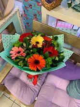Букет цветов из:  Герберы, Хризантемы и Альстромерии #REPLACE_PRED# Тоншалово