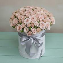 Цветочная композиция из Розы в шляпной коробке в Тоншалово