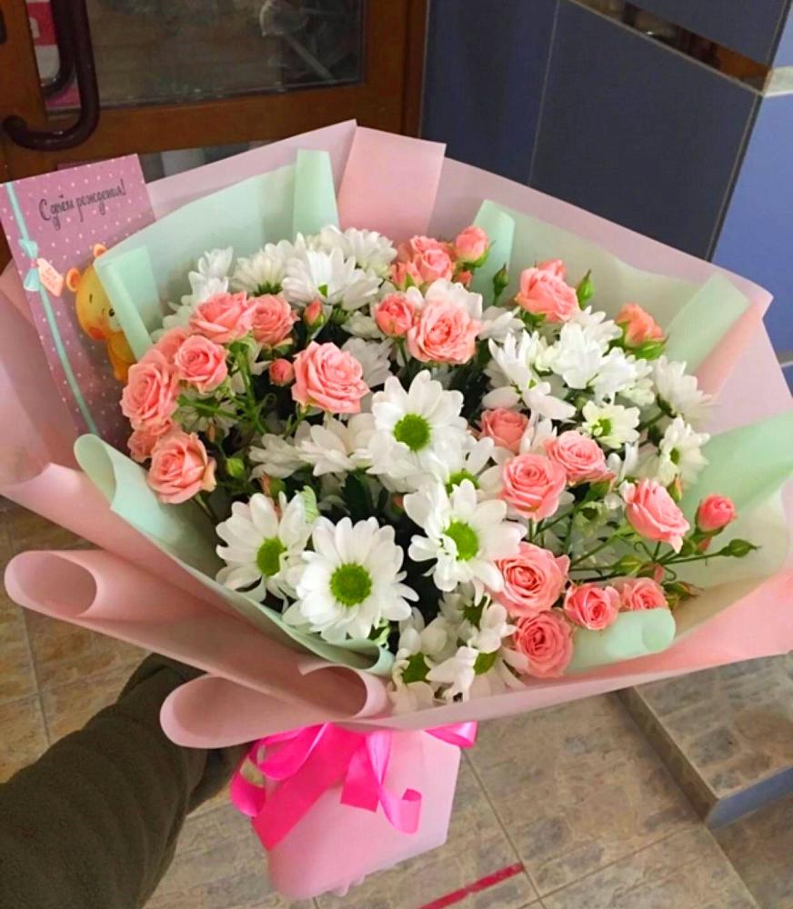 Букет цветов из: Розы и Хризантемы в Тоншалово