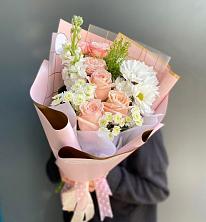 Букет цветов из:  Хризантемы и Розы в Тоншалово