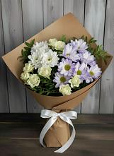 Букет цветов из:  Хризантемы и Розы в Тоншалово