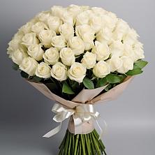 Букет 101 беля роза Белоснежка в Тоншалово