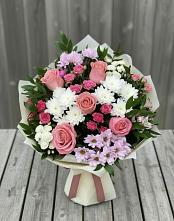 Букет цветов из:  Альстромерии, Гвоздики, Розы и Хризантемы #REPLACE_PRED# Тоншалово