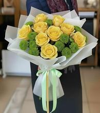 Букет цветов из:  Хризантемы и Розы в Тоншалово