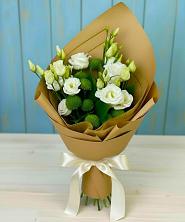 Букет цветов из:  Хризантемы и Лизиантусы в Тоншалово