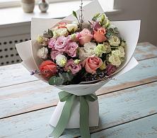 Букет цветов из:  Розы, Лизиантусы и Гвоздики #REPLACE_PRED# Тоншалово