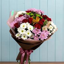 Букет цветов из:  Розы, Хризантемы и Альстромерии в Тоншалово