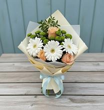 Букет цветов из:  Герберы, Розы и Хризантемы #REPLACE_PRED# Тоншалово