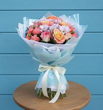 Букет цветов из:  Хризантемы и Розы в Тоншалово