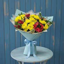 Букет цветов из:  Альстромерии и Хризантемы #REPLACE_PRED# Тоншалово
