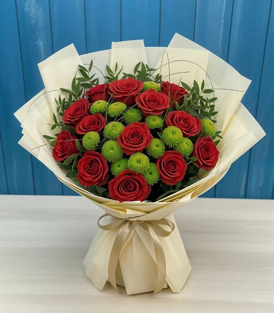 Букет цветов из: Розы и Хризантемы в Тоншалово